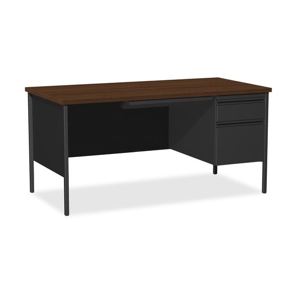 Lorell DESK, RH, PED, 66X30X29.5, BKWT LLR66905 - main